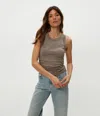 Michael Stars Ella Shine Tank In Cobblestone