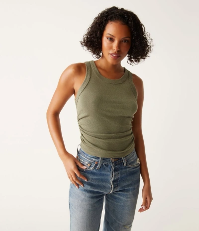 Michael Stars Ella Shine Tank In Olive