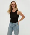 Michael Stars Ella Shine Tank In Black
