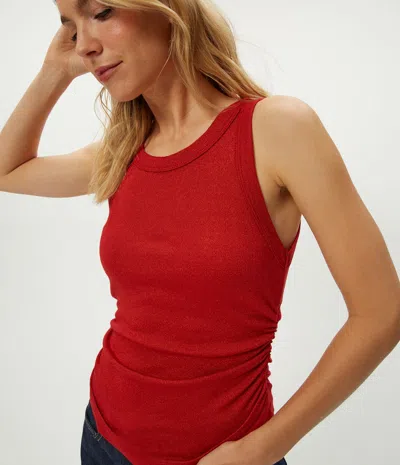 Michael Stars Ella Shine Tank In Red