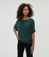 Michael Stars Ellie Elbow Sleeve Top In Ivy