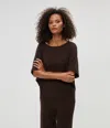 Michael Stars Ellie Elbow Sleeve Top In Java