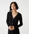 Michael Stars Kayla Button Down Sweater Dress In Black