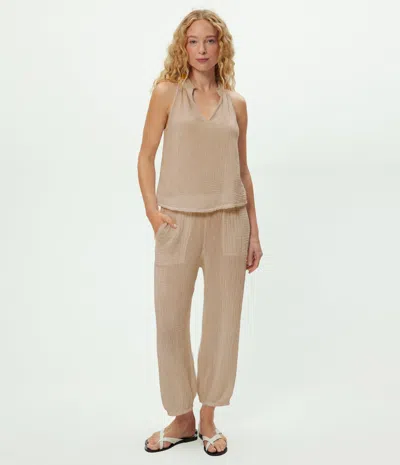 Michael Stars Elsa Gauze Jogger In Brown