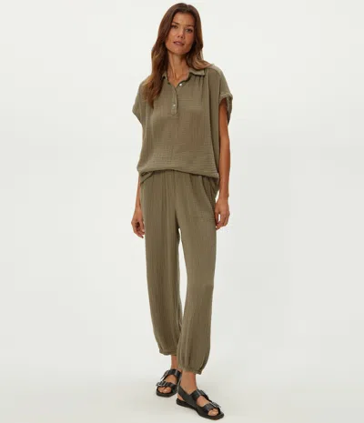 Michael Stars Elsa Gauze Jogger In Olive