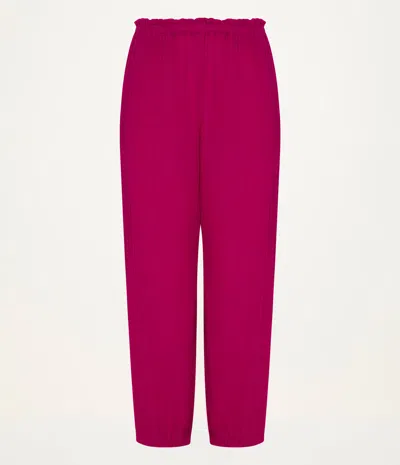 Michael Stars Medina Cropped Gauze Pant In Pink