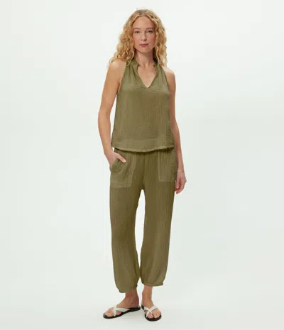 Michael Stars Elsa Gauze Jogger In White