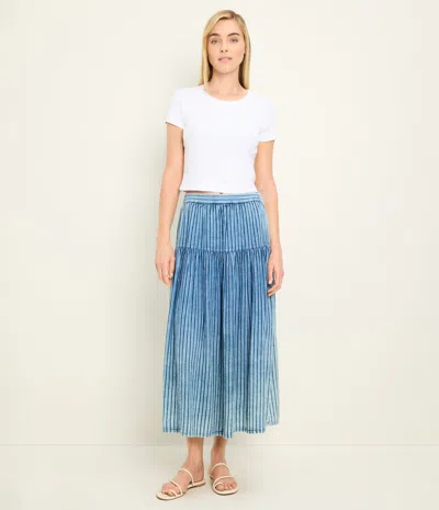 Michael Stars Emi Tiered Skirt In Blue