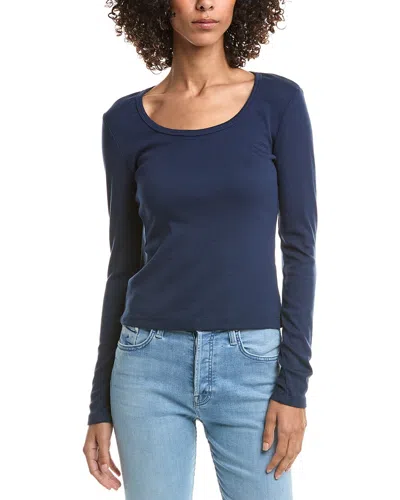 Michael Stars Emilia Scoop Neck T-shirt In Blue