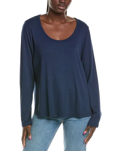 Michael Stars Emilia Scoop Neck T-shirt In Blue