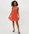 Michael Stars Emree Crochet Trim Mini Dress In Red