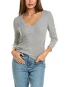 Shop Michael Stars Enid Crop T-shirt In Grey