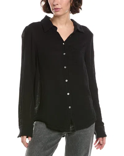 Michael Stars Ernie Button Down Shirt In Black