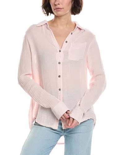 Michael Stars Ernie Button Down Shirt In Pink