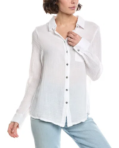 Michael Stars Ernie Button Down Shirt In White