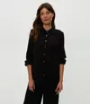 Michael Stars Ernie Button Down W/ Pocket In Black