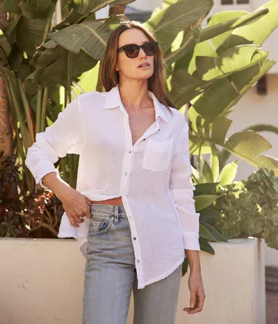 Michael Stars Ernie Button Down W/ Pocket In Mulberry