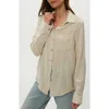 Michael Stars Ernie Cotton Gauze Button-up Shirt In Brown