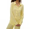 Michael Stars Ernie Gauze Button Down Shirt In Lemonade In Yellow