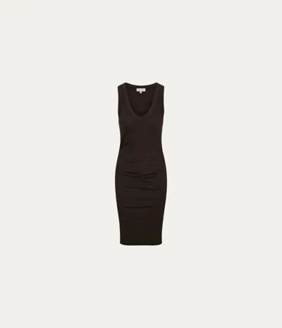 Michael Stars Esme Ribbed Dress In Brown