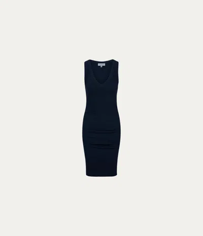 Michael Stars Esme Ribbed Dress In Nocturnal