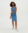 Michael Stars Esme Ribbed Dress In Ocean