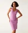 Michael Stars Esme Ribbed Dress In Ultraviolet