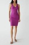 Michael Stars Esme Ruched Tank Dress In Purple