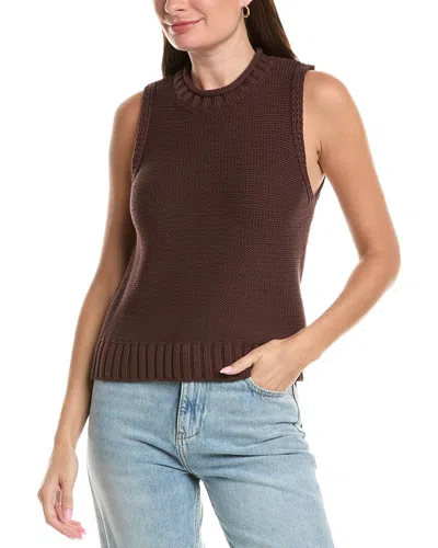 Michael Stars Estelle Sweater Vest In Brown