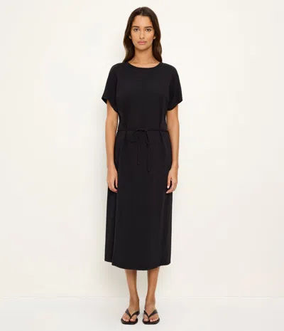 Michael Stars Evangeline Cotton Jersey Midi Dress In Black