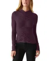 Michael Stars Evelyn Ruched Top In Beetroot