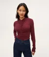 Michael Stars Evelyn Ruched Top In Beetroot