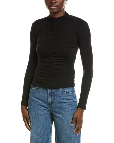 Michael Stars Evelyn Ruched Top In Black