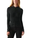 Michael Stars Evelyn Ruched Top In Black