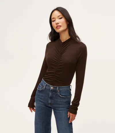 Michael Stars Evelyn Ruched Top In Java