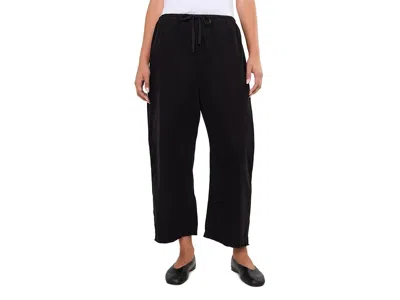 Michael Stars Everett Corduroy Pull-on Barrel Pants Women's Clothing Black: Lg (us 8-10), Cotton