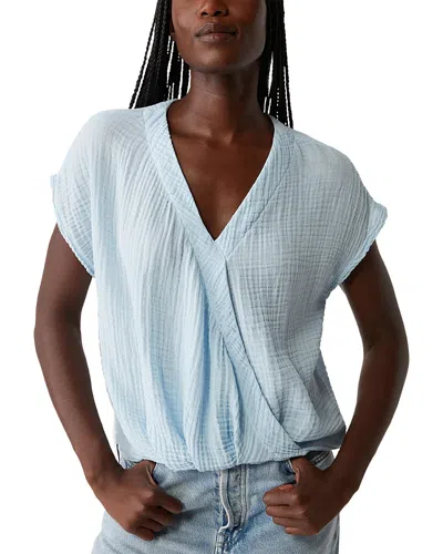 Michael Stars Evie Faux Wrap Top In Fountain
