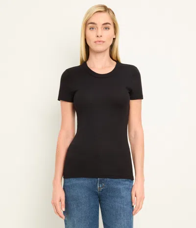 Michael Stars Fallon Shine Tee In Black