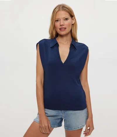 Michael Stars Faye Power Shoulder Polo