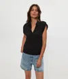 Michael Stars Faye Power Shoulder Polo