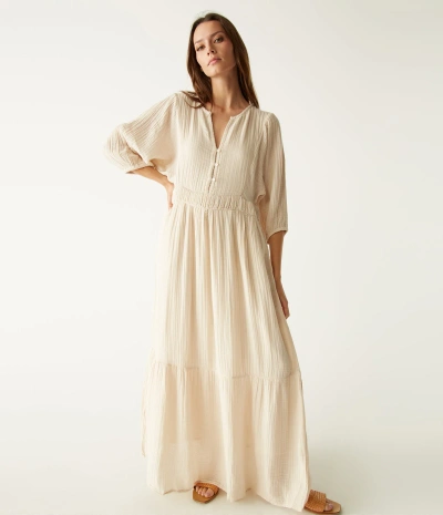 Michael Stars Felicity Gauze Maxi Dress In Cement