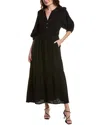 Michael Stars Felicity Gauze Midi Dress In Black