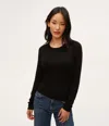 Michael Stars Finn Crew Neck Top In Black