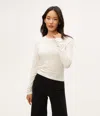 Michael Stars Finn Crew Neck Top In Chalk