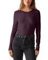 Michael Stars Finn Crewneck Tee In Beetroot