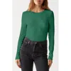 Michael Stars Clarke Ruched Tee In Peppermint