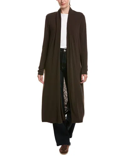 Michael Stars Fiona Stripe Crewneck Cardigan In Brown