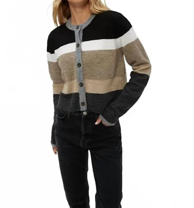 Michael Stars Fiona Stripe Sweater Top In Neutral Stripe In Multi
