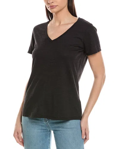Michael Stars Fiona V-neck T-shirt In Black