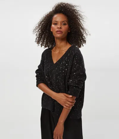 Michael Stars Francis V-neck Sweater In Black